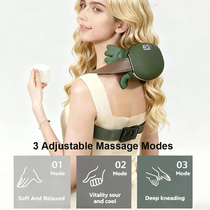 Neck Massager Electric Muscle Massager Heating Cervical Neck Massager Neck Pain Relief Portable Neck Shoulder Massage Machine